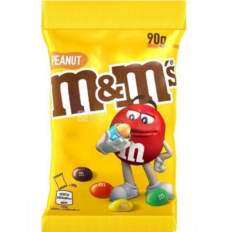 M & M's, 90 g, Dragee with peanuts and milk chocolate
