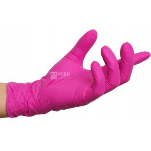 Mercator Nitrylex, 100 шт., Розмір S, Меркатор, Рукавички нітрилові, неопудрені, нестерильні, фуксія