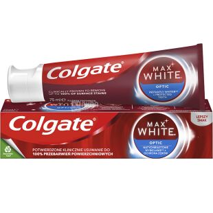 Colgate Max White Optic, 75 мл, Зубна паста відбілююча