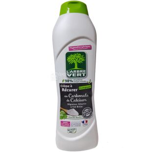 L'arbre Vert, 500 мл, Крем для чищення М'ята та базилік, органічний