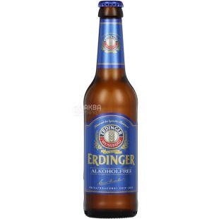 Erdinger Alkoholfrei, 330 мл, Эрдингер, Пиво светлое безалкогольное, стекло