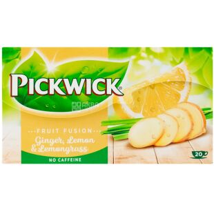 Pickwick Fruit Fusion, 20 шт. х 2 г, Чай фруктово-травяной, имбирь-лемонграсс