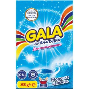 Gala, 300 г, Стиральный порошок для цветной одежды, Морская свежесть, Гала Аква-Пудра