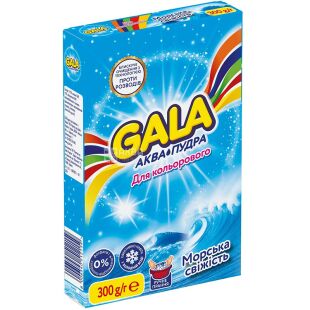 Gala, 300 г, Стиральный порошок для цветной одежды, Морская свежесть, Гала Аква-Пудра