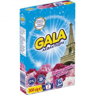 Gala, 300 г, Стиральный порошок для белой и цветной одежды, Французский аромат, Гала Аква-Пудра