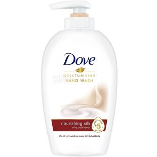 Dove, 250 мл, Крем-мыло жидкое Дав, Нежный шелк, с дозатором