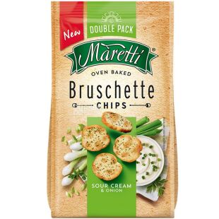 Maretti, 140 г, Брускетти Маретті, зі смаком сметани та цибулі