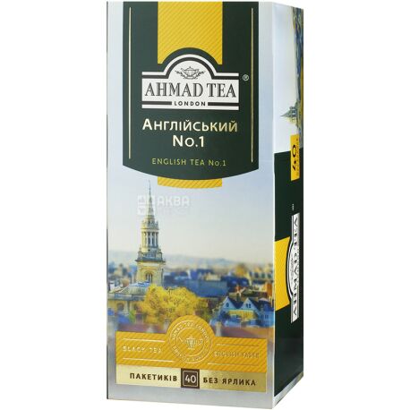 Ahmad English Tea №1, 40 пак, Чай чорний Ахмад Інгліш Ті