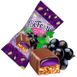 Lukas BiFesti, 2.5 кг, Конфеты из черной смородины, глазированные с грильяжно-желейным корпусом, Лукас.