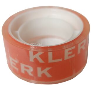 Скотч канцелярський прозорий, 18 мм х 10 м, ТМ Klerk