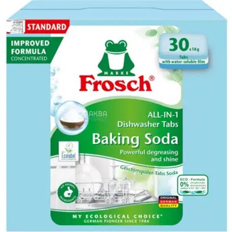 Frosch, Сода, 30 шт., Таблетки для посудомийних машин
