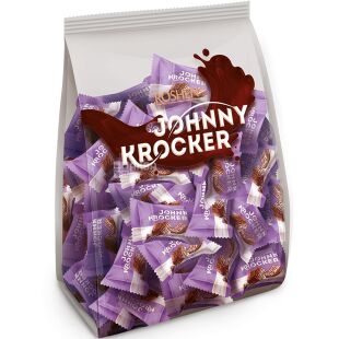 Roshen Johnny Krocker, 350 г, Конфеты вафельные глазированные с молочным кремом Джонни Крокер, Рошен
