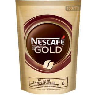 Nescafe Gold, 100 г, Кофе Нескафе Голд, растворимый 