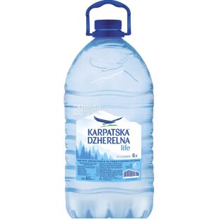 Карпатська Джерельна Life, 6 л, Вода питьевая негазированная, ПЭТ