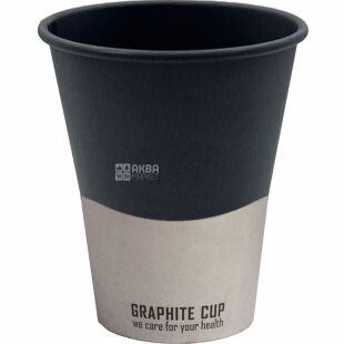 Graphite cup, Стакан бумажный двухцветный, 400 мл, 50 шт., D90