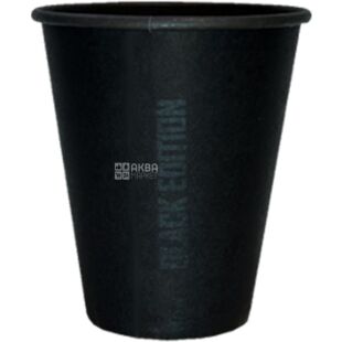 BLack Edition, Стакан бумажный, черный, 175 мл, 50 шт., D69