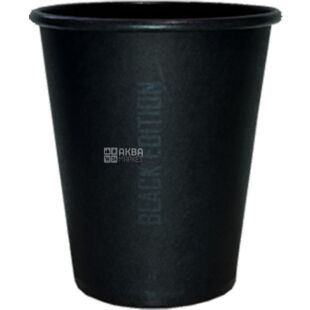 BLack Edition, Стакан паперовий, чорний, 250 мл, 50 шт., D75
