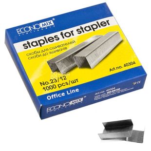 Economix, 1000 шт., скоби, Для степлера, № 23/12, м/у