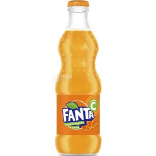 Fanta, 0,25 л, Напій газований соковмісний Апельсин Фанта, скло