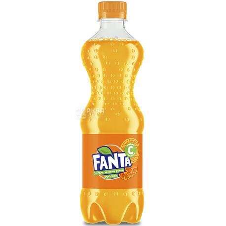 Fanta, 0,5 л, Напиток газированный сокосодержащий Апельсин Фанта, ПЭТ