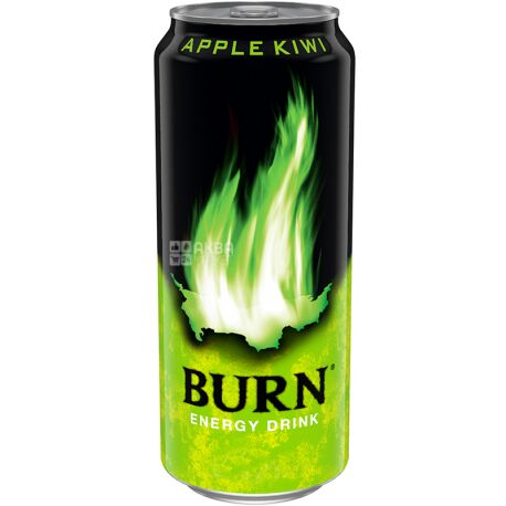 Burn Apple Kiwi, 0,5 л, Напій енергетичний Берн Яблуко-Ківі