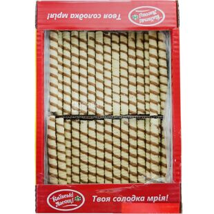 Київські ласощі, 2,3 кг, Вафельні трубочки зі смаком згущеного молока
