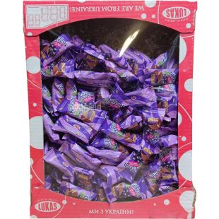 Lukas BiFesti, 2.5 кг, Цукерки з чорної смородини глазуровані з грильяжно-желейним корпусом, Лукас