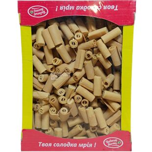 Київські ласощі, 2,4 кг, Вафельні рулетики зі смаком згущеного молока