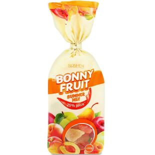 Roshen Bonny-fruit, 200 г, Цукерки желейні Літній мікс Бонні-фрут, Рошен