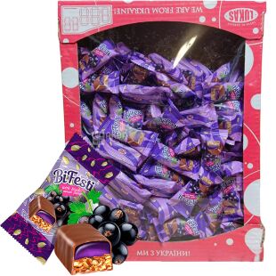 Lukas BiFesti, 2.5 кг, Цукерки з чорної смородини глазуровані з грильяжно-желейним корпусом, Лукас