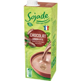 Sojade So Soya Chocolat Organic, 1 л, Сояде, Соєве молоко, шоколадне, органічне, безлактозне