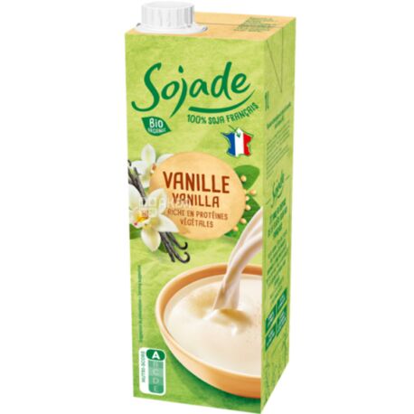 Sojade So Soya Vanille Organic, 1 л, Сояде, Соевое молоко, ванильное, с кальцием, органическое, безлактозное