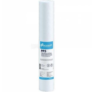 Ecosoft PP5, Экософт, Картридж из вспененного полипропилена для холодной воды для фильтров ВВ20, 5 мкм