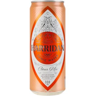 Harridan Tonic Water, 0,33 л, Напій газований Тонік Цитрусовий мікс Харридан, ж/б