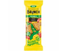 Brunch, 56 г, Бранч, мультизлаковий батончик-сендвіч з манговою
