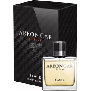 Areon Car Perfume Black, 100 мл, Парфюм Ареон для автомобиля, спрей + сухая подвеска
