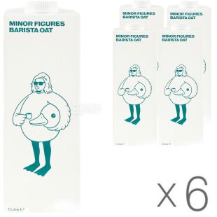 Minor Figures, Упаковка 6 шт. х 1 л, Овсяный напиток для бариста