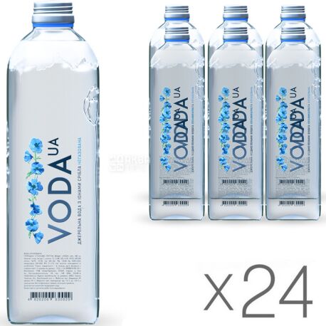 VODA UA, Packing 24 pcs. 0.4 l each, Still water, Glass, glass