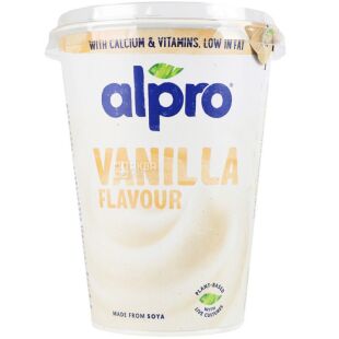 Alpro Vanilla yogurt, 400 г, Алпро Соевый йогурт с ванилью, 3%