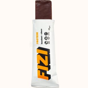 Fizi Hazelnut Choco, 45 г, Протеїновий батончик Фізі Фундук та шоколад, без глютену