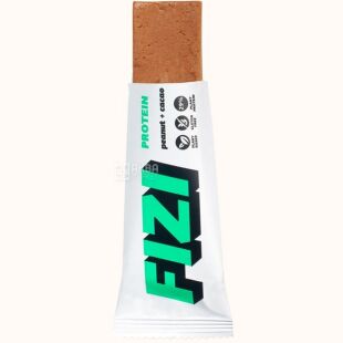 Fizi Peanut cacao, 45 г, Физи, Протеиновый батончик Арахис Какао, без глютена