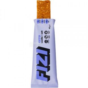 Fizi Keto Vanilla salt, 45 г, Физи, Батончик протеиновый Ваниль и соль, без глютена