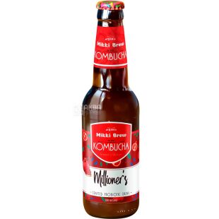 Mikki Brew Millioner's, 350 мл, Комбуча Міккі Брю, зі смаком гранату, скло