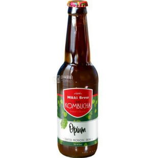 Mikki Brew Opium, 350 мл, Комбуча Микки Брю, Опиум, стекло