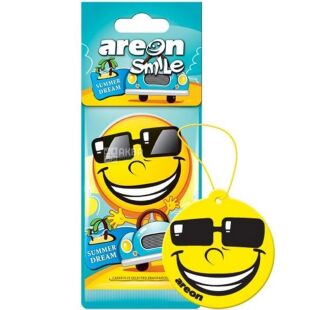 Areon Smile Summer Dream, Подвеска-ароматизатор Ареон Смайл для автомобиля, Летняя мечта, сухая