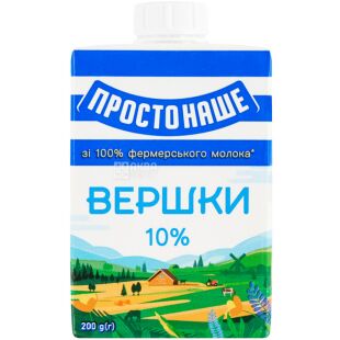 Простонаше, 200 г, Вершки стерилізовані, 10%