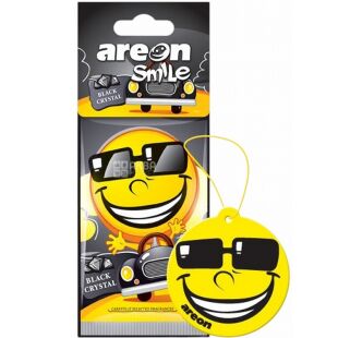 Areon Smile Black Crystal, Подвеска-ароматизатор Ареон Смайл для автомобиля, Черный кристалл, сухий