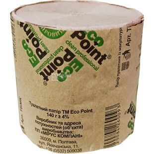 Mirus Eco Point, 1 рул., Туалетний папір Мірус Економ, макулатурний, одношаровий, 45 м