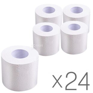 Mirus Eco Point, 24 рул., Туалетная бумага Мирус, 2-х слойная, белая, 116 отрывов, 14 м, 12х9 см