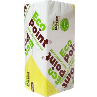 Mirus Eco Point, 150 аркушів, Рушники паперові Мірус, 2-шарові, V-складання, білі, 200х230 мм